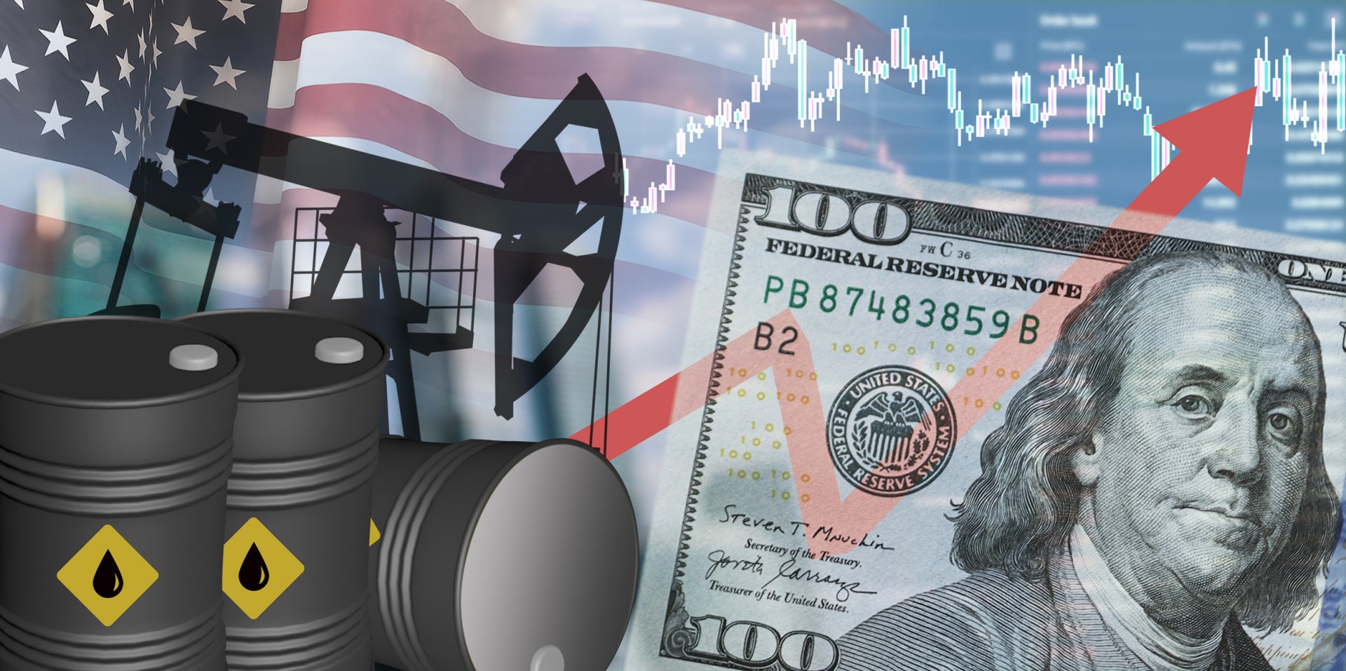 barels-with-prices-rising-and-banknote-of-100-dollars-and-usa-flag